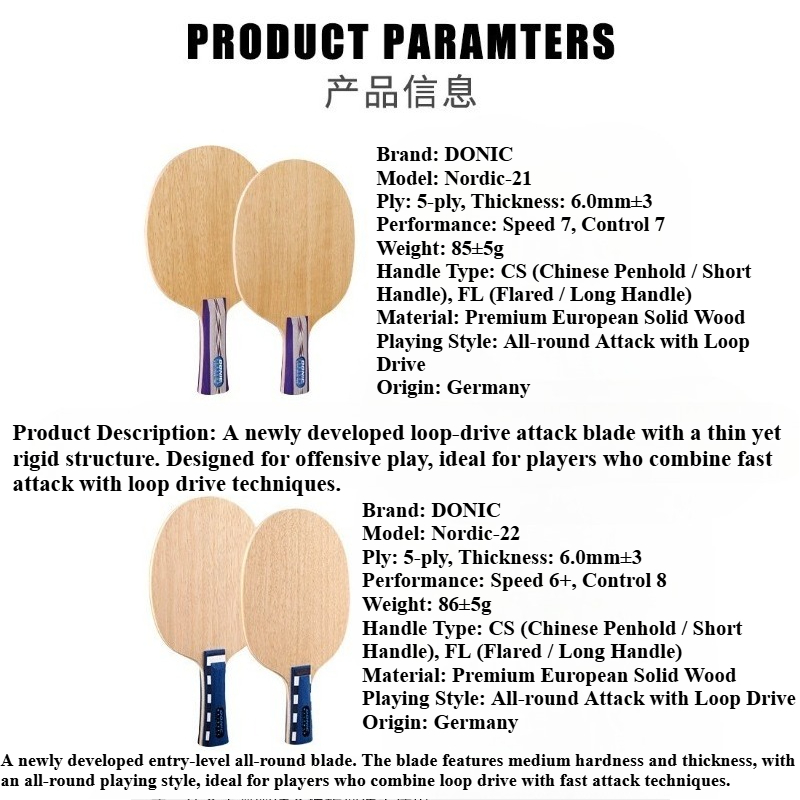 Raquete de Tênis de Mesa Donic - Table Tennis Racket avaliação e preço