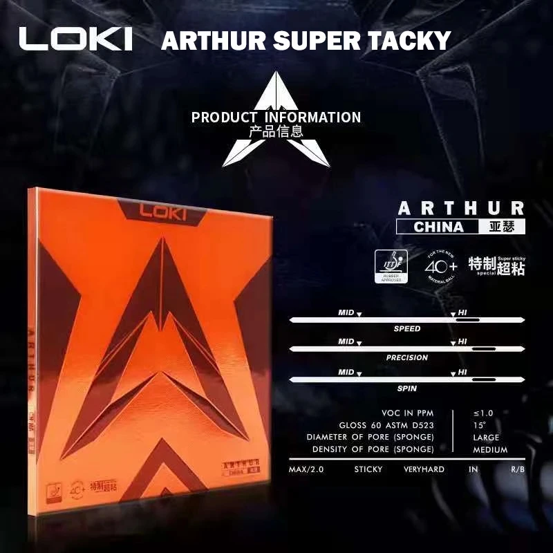 LOKI ARTHUR-Borracha pegajosa  - Table Tennis Loki avaliação e preço