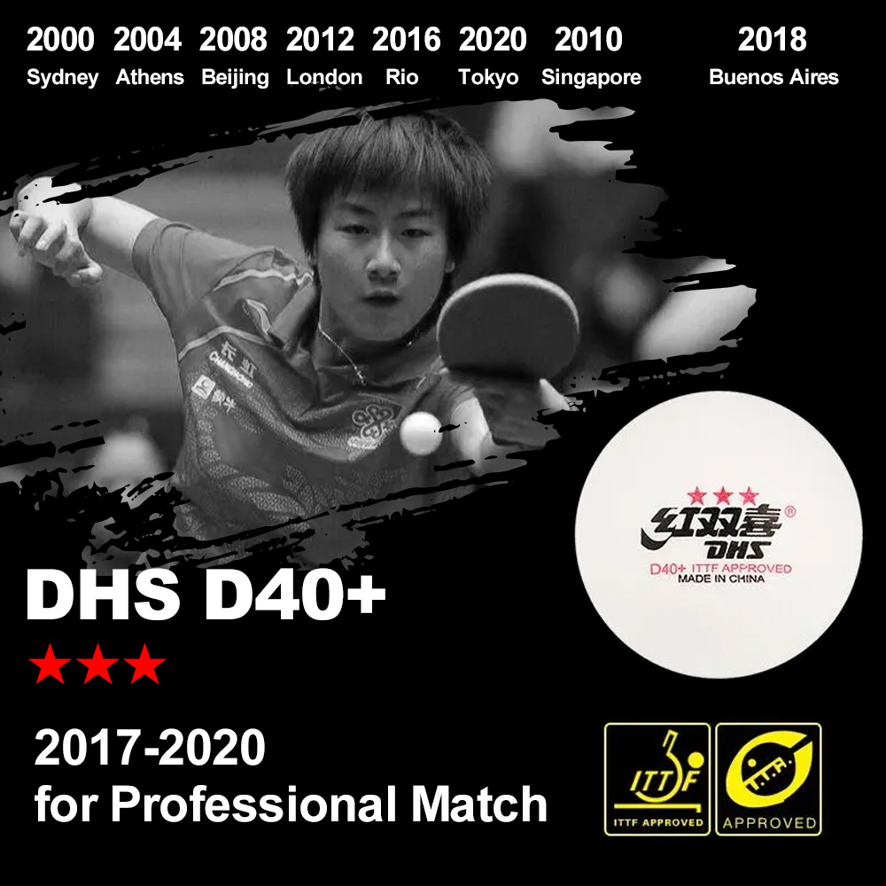 DHS D40 + DJ40 + Bolas de Ping - Table Tennis Olympics avaliação e preço